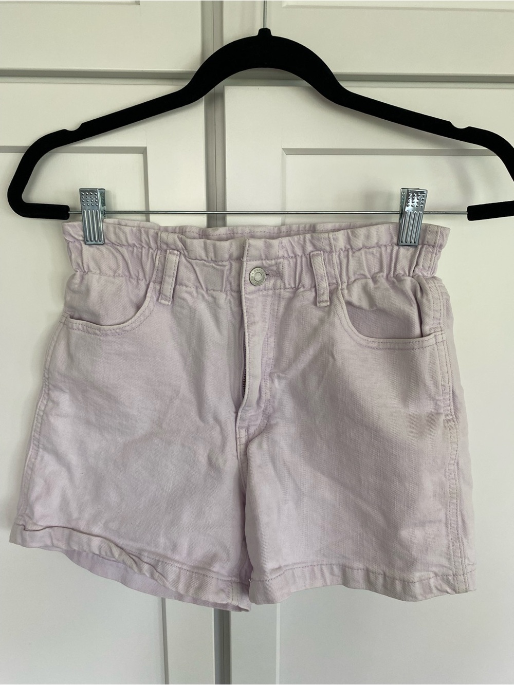 GAP Light Lavender Paperbag Waist Denim Shorts